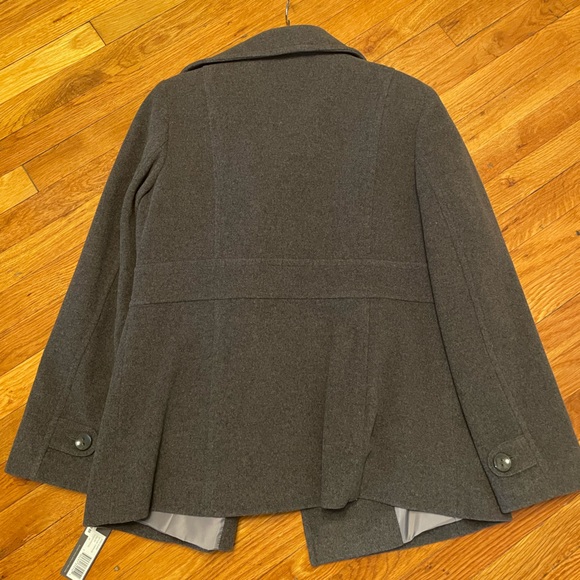 NWT Kenneth Cole Reaction Grey Wool Coat Size 14 - Picture 2 of 2